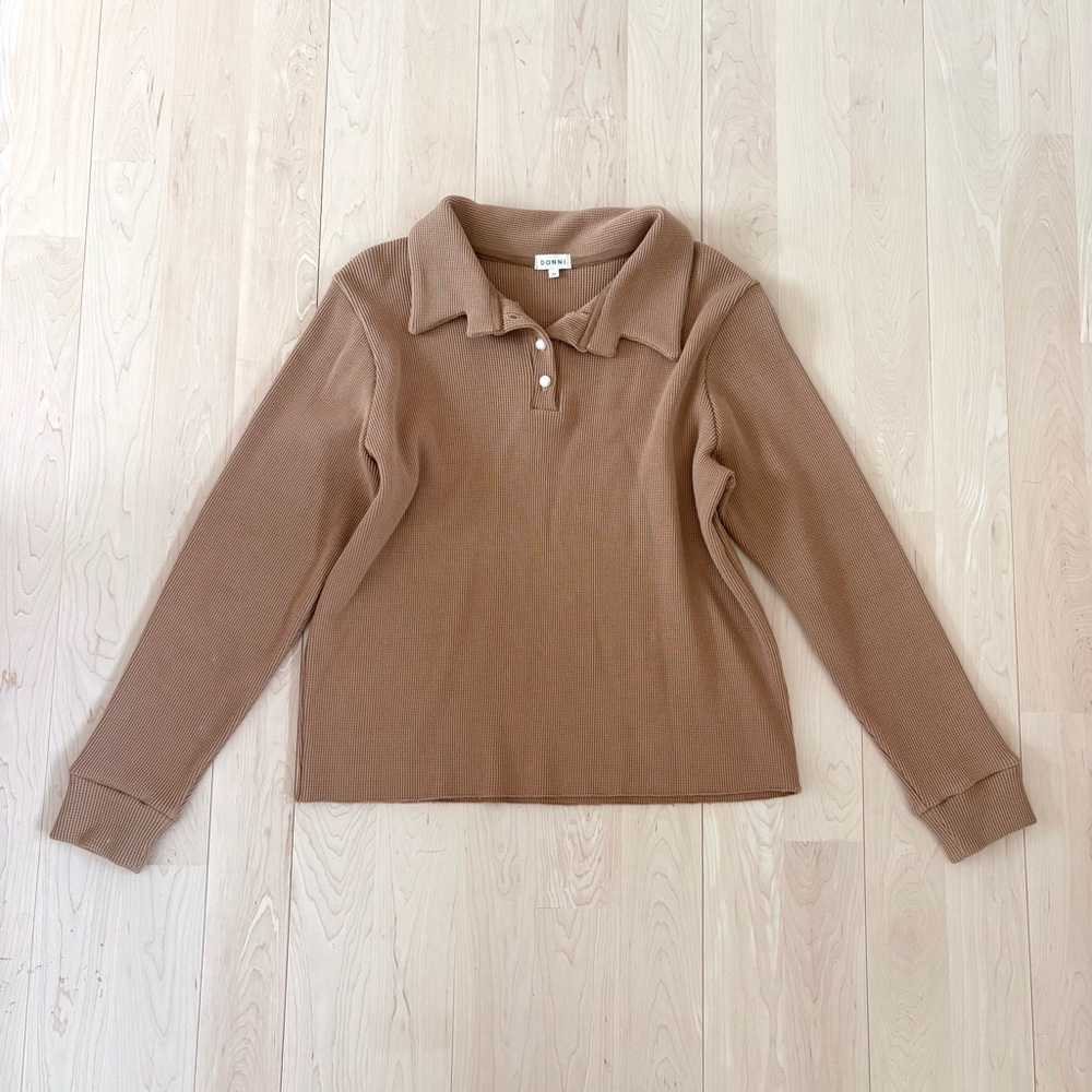 DONNI Thermal Waffle Pullover